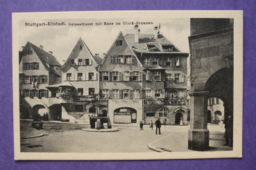 Ansichtskarte AK Stuttgart 1920-1930 Altstadt Geissstrasse Hans im Glück Restaurant Geschäfte